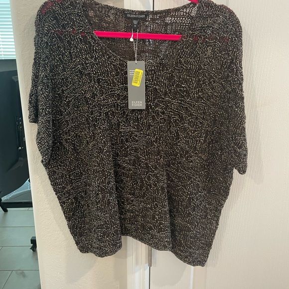 Eileen Fisher Sweaters - NWT Eileen Fisher Mixed Brown Knit Sweater Size Medium
